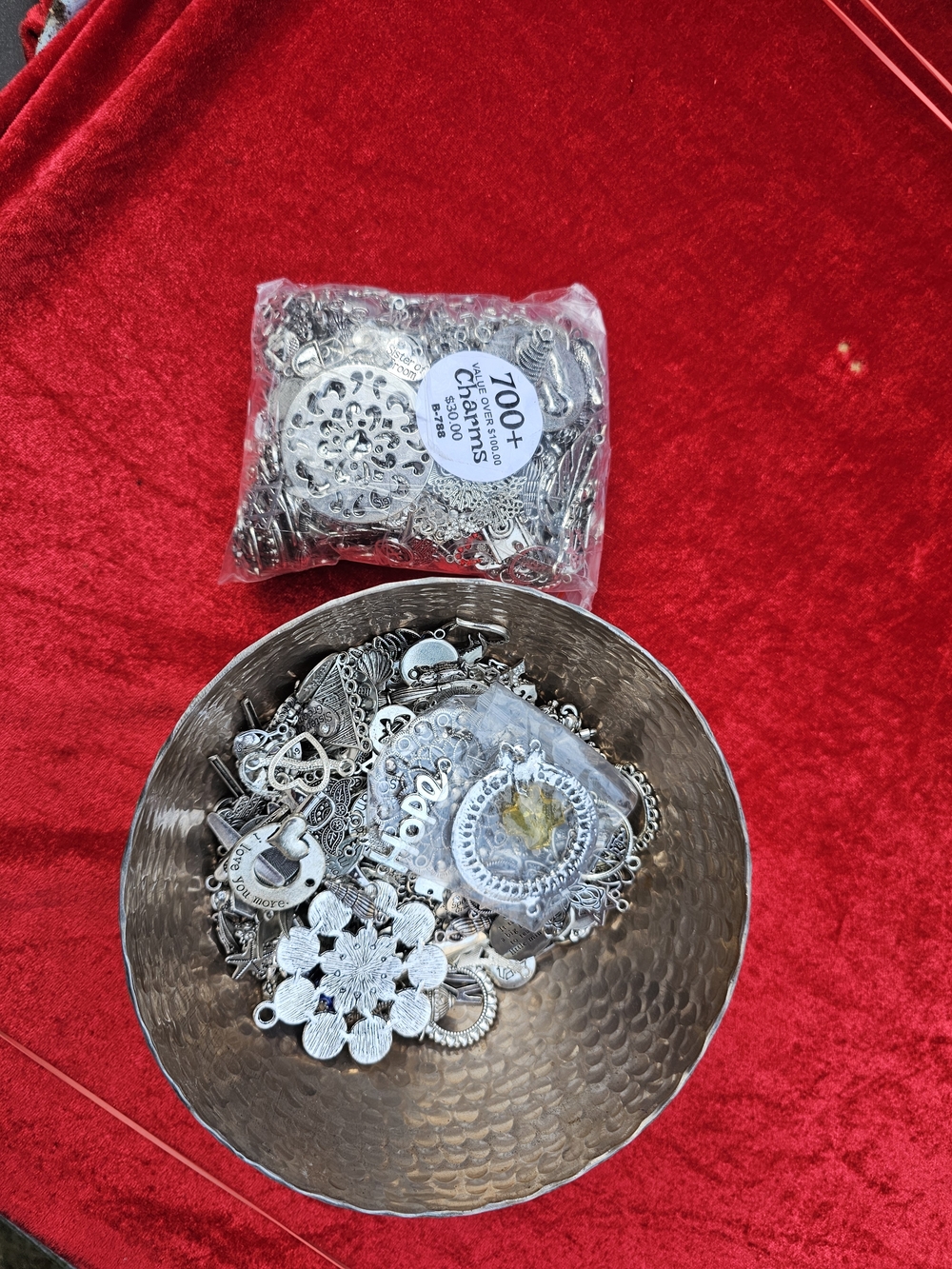 Mixed SilverTone Jewelry Charms Lot - Over 650 Charms DIY Jewelry Making